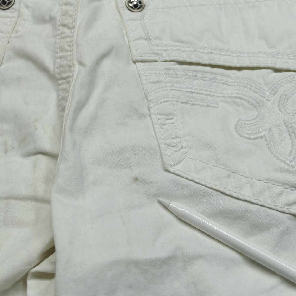 Rock Revival Shorts Men's Cargo White Orange Shorts Size 34 - Picture 11 of 15